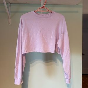 Crew neck crop top lilas garage